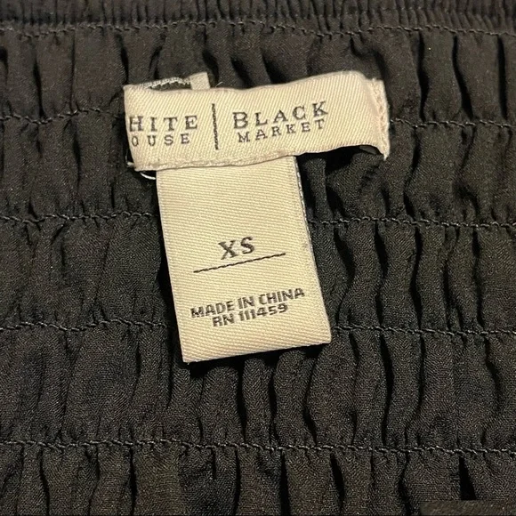 White House Black Market Black And Cream Floral Skirt XS - Picture 5 of 7